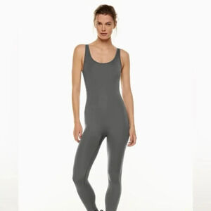 TNA Aritzia Action TnAction  FLARE Leg Grey Gray Athletic Jumpsuit- Medium